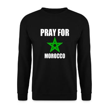 Pray for morocco - Unisex Sweatshirt - black - Front - Alina (178cm) & Michal (187cm)