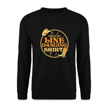 Ceci est ma chemise de danse en ligne Western Country Musi - Sweat-shirt Unisexe - noir - Devant - Alina (178cm) & Michal (187cm)