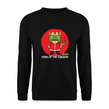 Chinesisches Neujahr Drache Vietnam I Geschenk - Unisex Pullover - Schwarz - Vorne - Alina (178cm) & Michal (187cm)