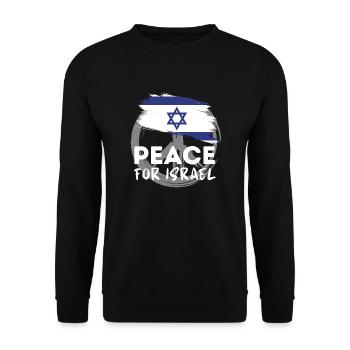 Peace for israel no war - Unisex Pullover - Schwarz - Vorne - Alina (178cm) & Michal (187cm)