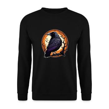 Halloween or Hard Rock - Raven - Unisex Sweatshirt - black - Front - Alina (178cm) & Michal (187cm)