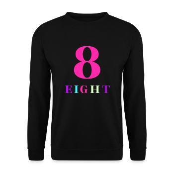 Eight-8th Anniversary - Unisex Sweatshirt - black - Front - Alina (178cm) & Michal (187cm)