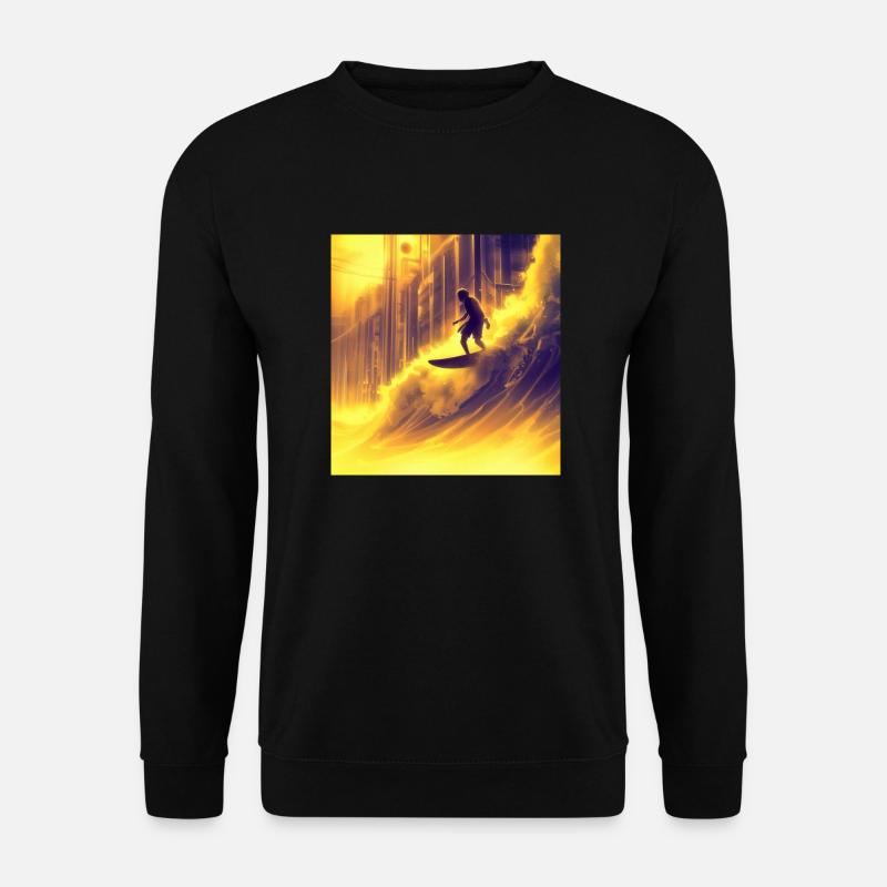 Surfen - Unisex Pullover - Schwarz