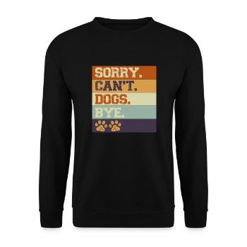 Dogs Lover Vintage Sorry Can't Dogs Bye - Sweat-shirt Unisexe - noir - Devant - Alina (178cm) & Michal (187cm)