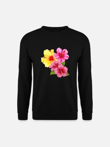 Hawai Aloha Blumen - Unisex Pullover - Schwarz