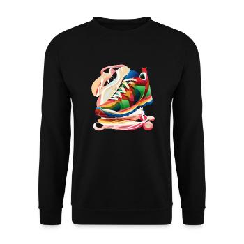 Baskets colorées - Sweat-shirt Unisexe - noir - Devant - Alina (178cm) & Michal (187cm)