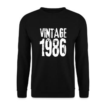 Vintage 1986 - Unisex Sweatshirt - black - Front - Alina (178cm) & Michal (187cm)