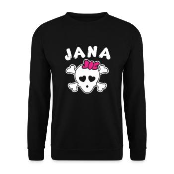 Jana Design pour les filles et les femmes - Sweat-shirt Unisexe - noir - Devant - Alina (178cm) & Michal (187cm)