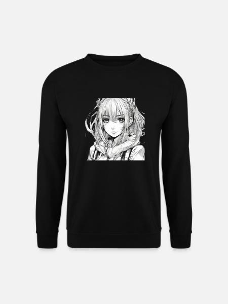 Manga Girl - Unisex Pullover - Schwarz