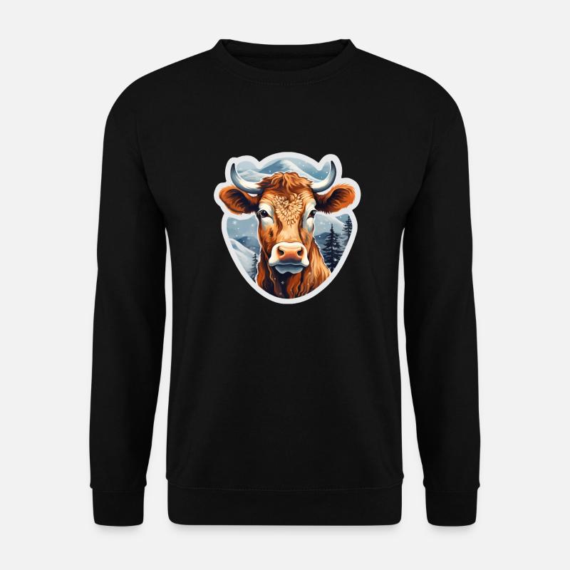 Winteralmkuh - Unisex Pullover - Schwarz