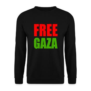 Free gaza - Unisex Sweatshirt - black - Front - Alina (178cm) & Michal (187cm)