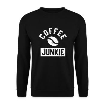 Coffee Junkie - Unisex Sweatshirt - black - Front - Alina (178cm) & Michal (187cm)