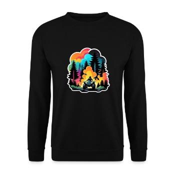 Quad & Off-Road - Unisex Sweatshirt - black - Front - Alina (178cm) & Michal (187cm)