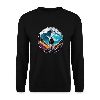 Natur & Bergwandern - Unisex Pullover - Schwarz - Vorne - Alina (178cm) & Michal (187cm)