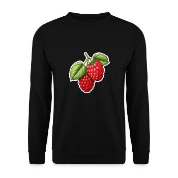 Raspberry sweet and juicy - Unisex Sweatshirt - black - Front - Alina (178cm) & Michal (187cm)