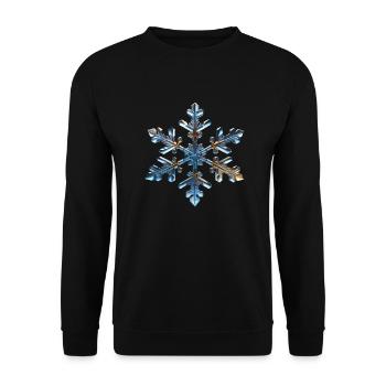 Flocon de neige - Sweat-shirt Unisexe - noir - Devant - Alina (178cm) & Michal (187cm)