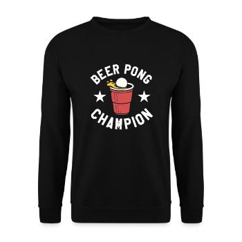 23F 0290 bk - Unisex Sweatshirt - black - Front - Alina (178cm) & Michal (187cm)