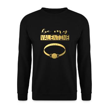 be my valentine gagball bdsm Bondage - Unisex Pullover - Schwarz - Vorne - Alina (178cm) & Michal (187cm)