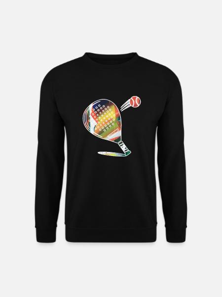 Padel Tennis, Tennis, Graffiti, bunt - Unisex Pullover - Schwarz