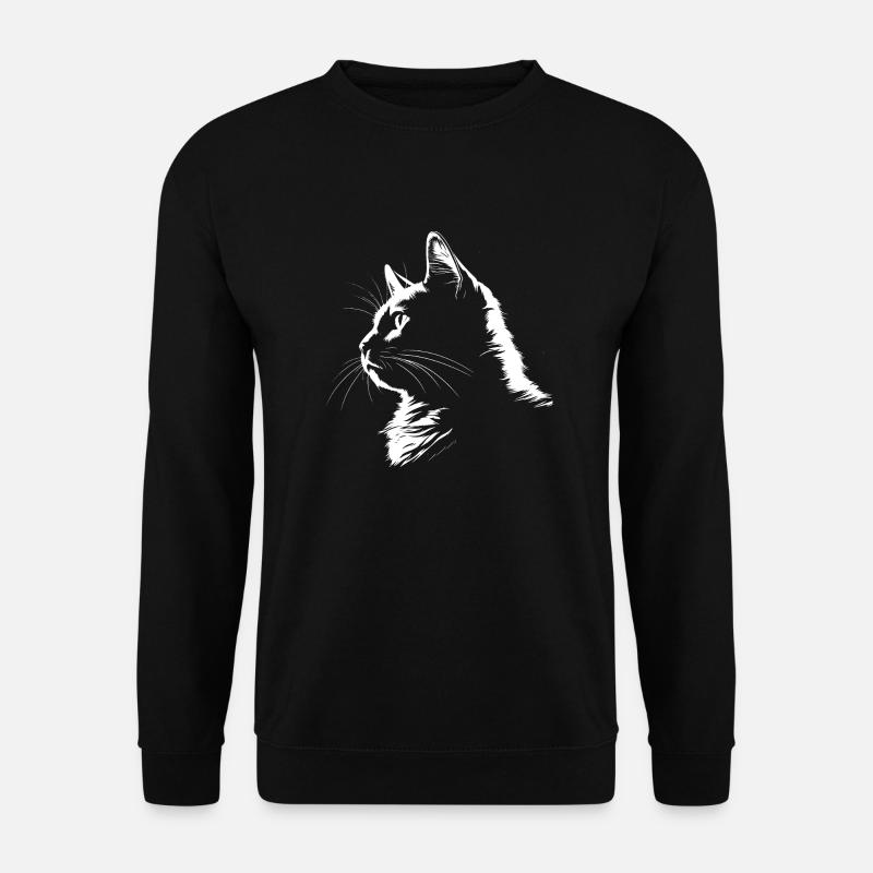 Cat, Cat Motif - Unisex Sweatshirt - black