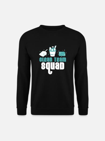 Clean Team Squad Cleaner Housekeeping - Unisex Pullover - Schwarz
