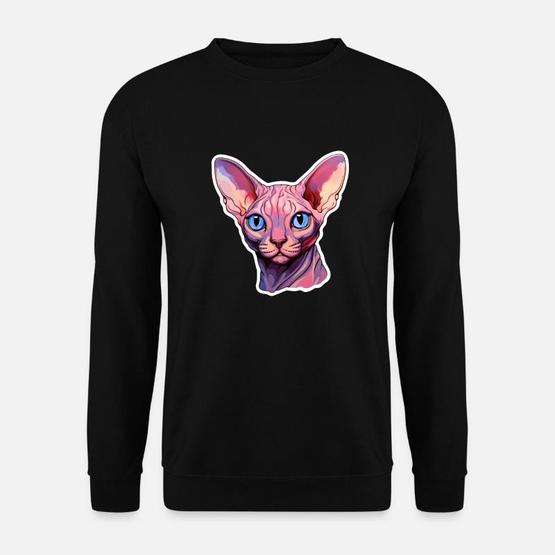 Sphynx Cat Head - Unisex Sweatshirt - black
