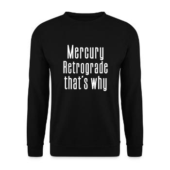 Mercury Retrograde That's Why Zodiac Sky Observing - Unisex Sweatshirt - black - Front - Alina (178cm) & Michal (187cm)