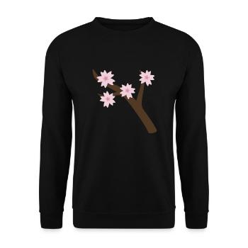 Branche de Sakura - Sweat-shirt Unisexe - noir - Devant - Alina (178cm) & Michal (187cm)