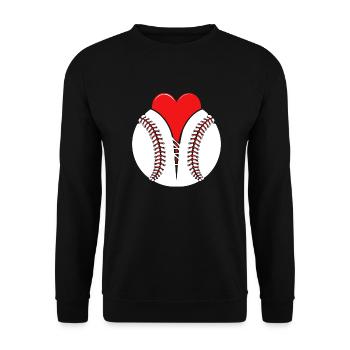 Baseball I love - Unisex Sweatshirt - black - Front - Alina (178cm) & Michal (187cm)