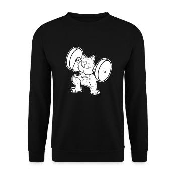 Fitness Fitness Trainer Gym - Unisex Sweatshirt - black - Front - Alina (178cm) & Michal (187cm)