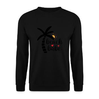 Beach babe - Unisex Sweatshirt - black - Front - Alina (178cm) & Michal (187cm)