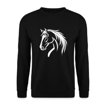 Horse - Unisex Sweatshirt - black - Front - Alina (178cm) & Michal (187cm)