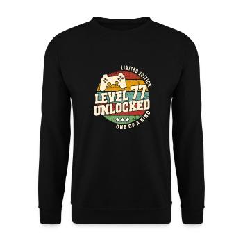 Vintage Né(e) un mois de 1947 anniversaire - Sweat-shirt Unisexe - noir - Devant - Alina (178cm) & Michal (187cm)
