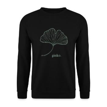 ginkgo. - Unisex Sweatshirt - black - Front - Alina (178cm) & Michal (187cm)