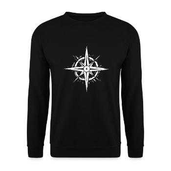 KOMPASS Symbol - Unisex Pullover - Schwarz - Vorne - Alina (178cm) & Michal (187cm)