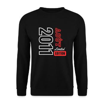 Cadeau d’anniversaire en édition limitée Août 2011 - Sweat-shirt Unisexe - noir - Devant - Alina (178cm) & Michal (187cm)