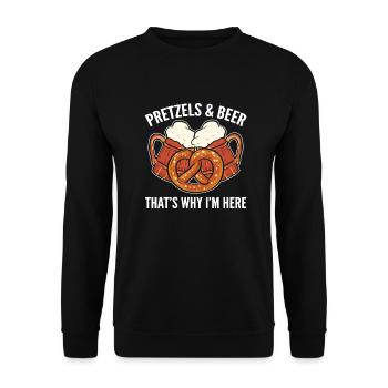pretzel - Unisex Sweatshirt - black - Front - Alina (178cm) & Michal (187cm)