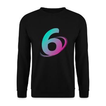 Number 6 multicolor - Unisex Sweatshirt - black - Front - Alina (178cm) & Michal (187cm)