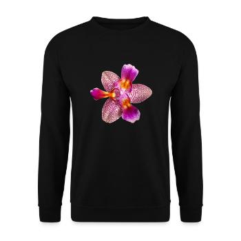 Phalaenopsis Joie Conte de fées pélorique Fleur d’orchidée - Sweat-shirt Unisexe - noir - Devant - Alina (178cm) & Michal (187cm)