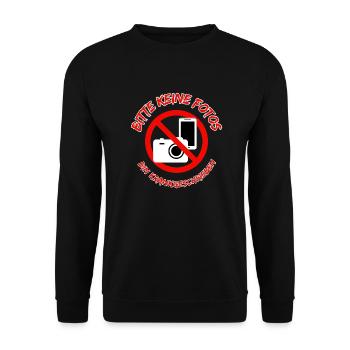 Please no photos - I'm on sick leave - Unisex Sweatshirt - black - Front - Alina (178cm) & Michal (187cm)