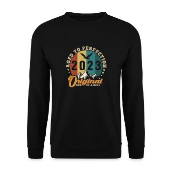 The legends were born in 2023 Vintage - Unisex Sweatshirt - black - Front - Alina (178cm) & Michal (187cm)