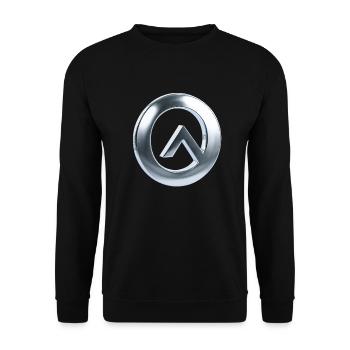 Chrommetallic A Look, Simple Elegance - Unisex Pullover - Schwarz - Vorne - Alina (178cm) & Michal (187cm)