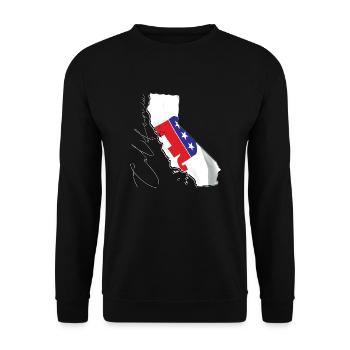 Republican Flag in California State Map CA - Unisex Sweatshirt - black - Front - Alina (178cm) & Michal (187cm)