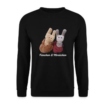 Schrift Schwarz 3 - Unisex Pullover - Schwarz - Vorne - Alina (178cm) & Michal (187cm)