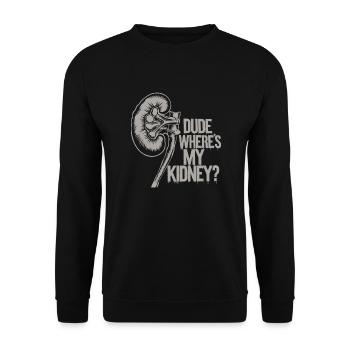 Funny statement saying about the surgery - Unisex Sweatshirt - black - Front - Alina (178cm) & Michal (187cm)