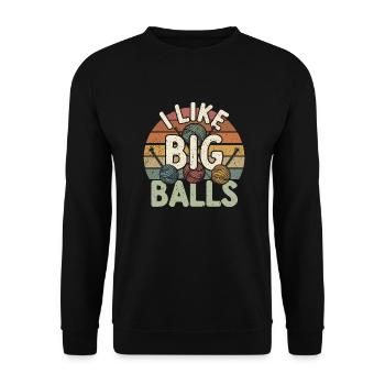 Funny inspiration for knitting fans - Unisex Sweatshirt - black - Front - Alina (178cm) & Michal (187cm)