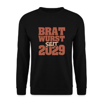 Bratwurst 2029 - Unisex Sweatshirt - black - Front - Alina (178cm) & Michal (187cm)