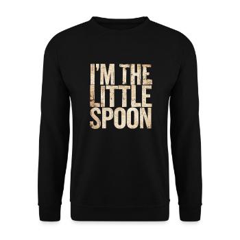 I'm The Little Spoon 14 - Unisex Pullover - Schwarz - Vorne - Alina (178cm) & Michal (187cm)