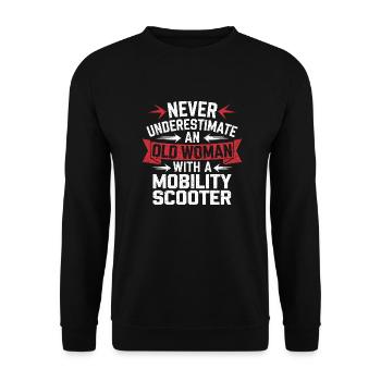 Stolz auf Erfahrung und Power - Unisex Pullover - Schwarz - Vorne - Alina (178cm) & Michal (187cm)