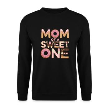 Mom of Sweet One 1st First Birthday Matching - Unisex Pullover - Schwarz - Vorne - Alina (178cm) & Michal (187cm)